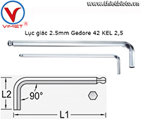 Lục giác Gedore 42 KEL 2,5