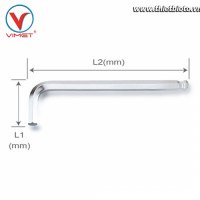 Lục giác L 1 đầu bi 1.5mm Toptul AGBL1E08