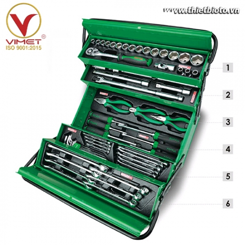 Tủ đồ nghề sách tay 62 chi tiết TOPTUL GCAZ0057