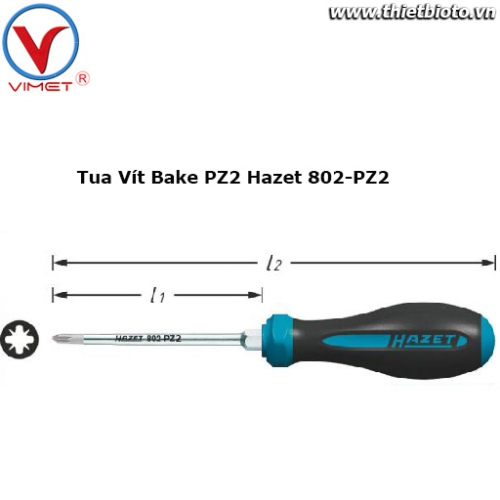 Tua vít bake PZ2 Hazet 802-PZ2