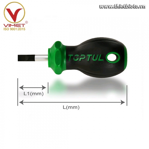 Tua vít dẹt ngắn Toptul FABF6E03