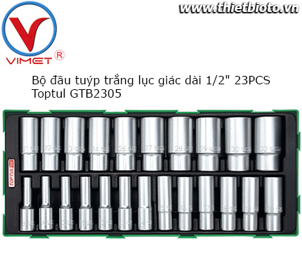 Bộ đầu tuýp trắng lục giác dài 1/2